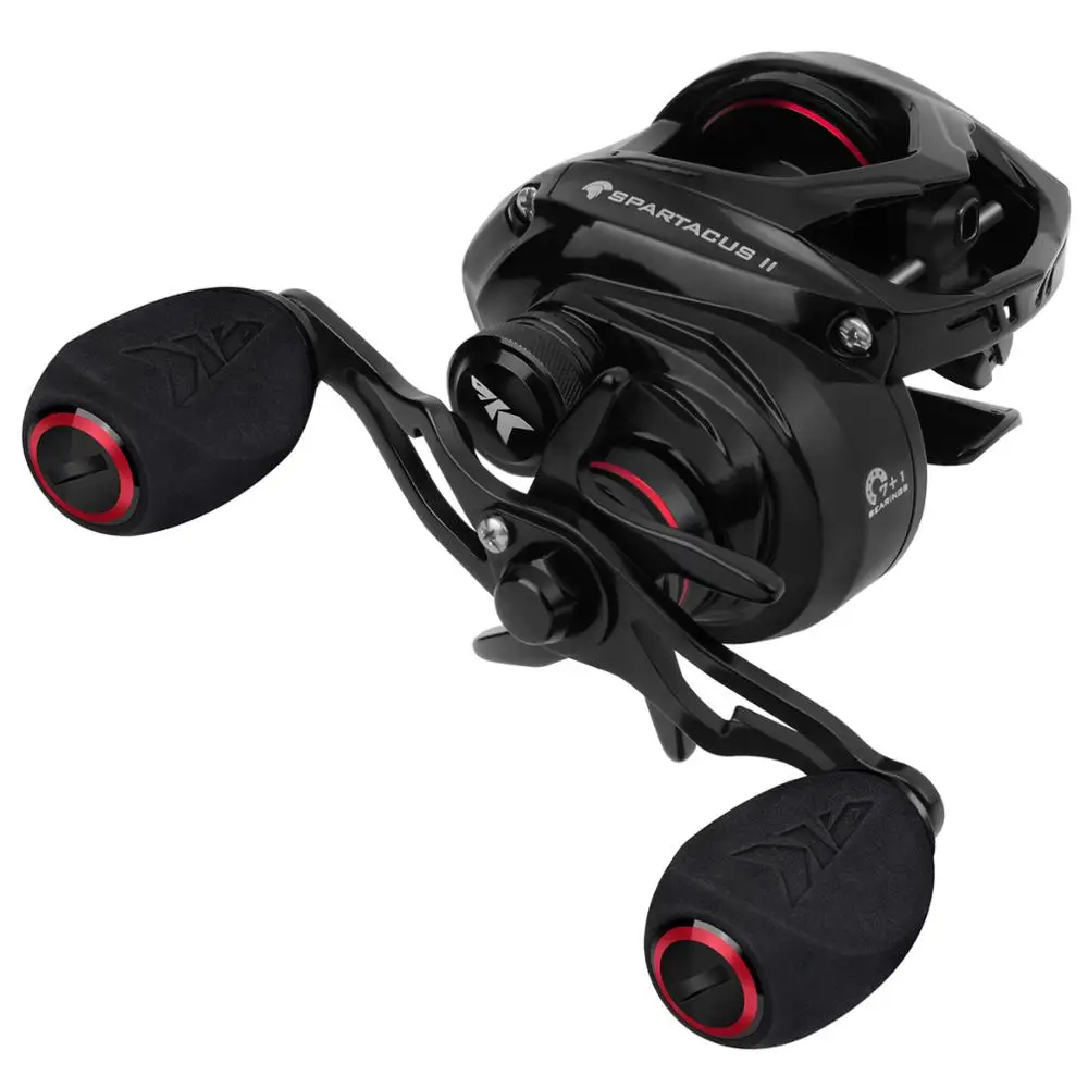 Carrete de Baitcasting de color rojo de KastKing Spartacus II 8KG Max Drag 7 + 1 bobina de pesca de alta velocidad - imagen 4