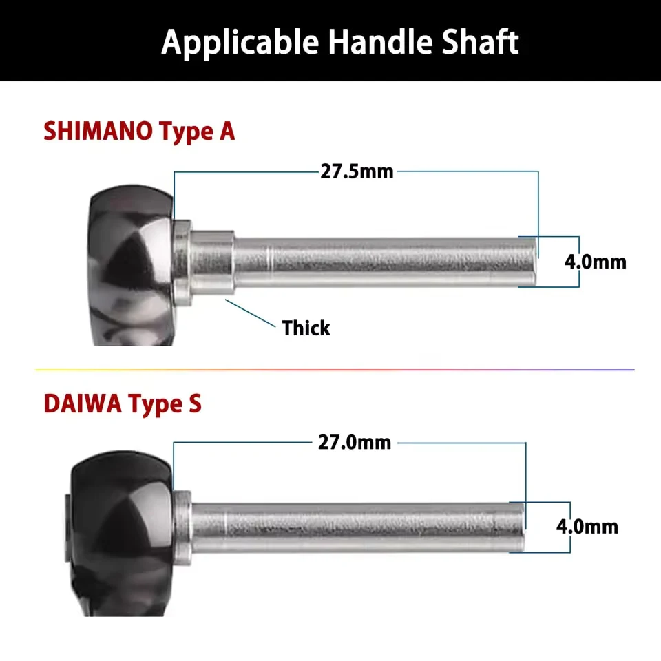 Perilla de manija de carrete de 11 mm para accesorios de carrete Shimano Daiwa - imagen 4