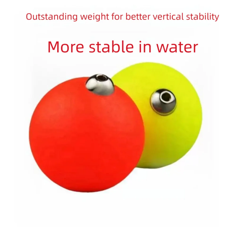 5 uds 5 uds con bola de peso de plomo bola flotante EPS frijoles llamativos bola de espuma dura aparejo inferior Material de aparejo flotador de pesca - imagen 2
