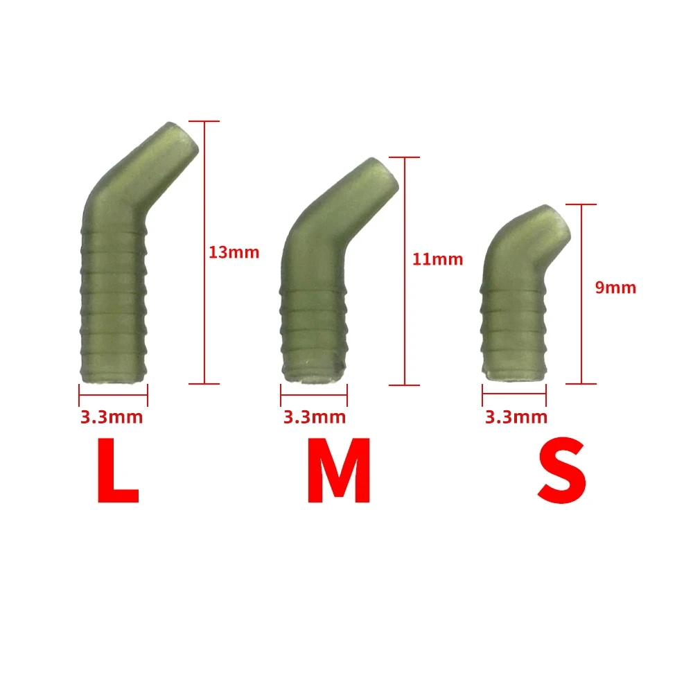 Hirisi 20 piezas accesorios de pesca de carpa mangas antienredos mangas de goma para anzuelo alineador Terminal de pesca aparejos AH208 - imagen 3