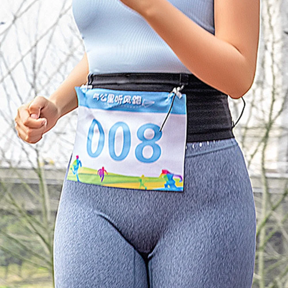 Bolsa de gimnasio con cinturón para correr, riñonera Invisible delgada de gran capacidad para correr maratón, bolsa fina multifunción para teléfono deportivo para hombres y mujeres - imagen 5