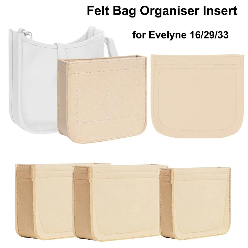 Nuevo bolso de fieltro, bolsa de inserción, bolso de viaje portátil, bolsa con forro, organizador de bolso multibolsillo para Evelyne 16/29/33
