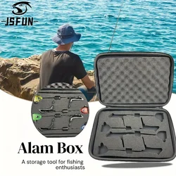 JSFUN-aparejos de pesca de carpa, caja de almacenamiento con alarma para morder, almohadilla de espuma EVA, caja de almacenamiento para entusiastas de la pesca
