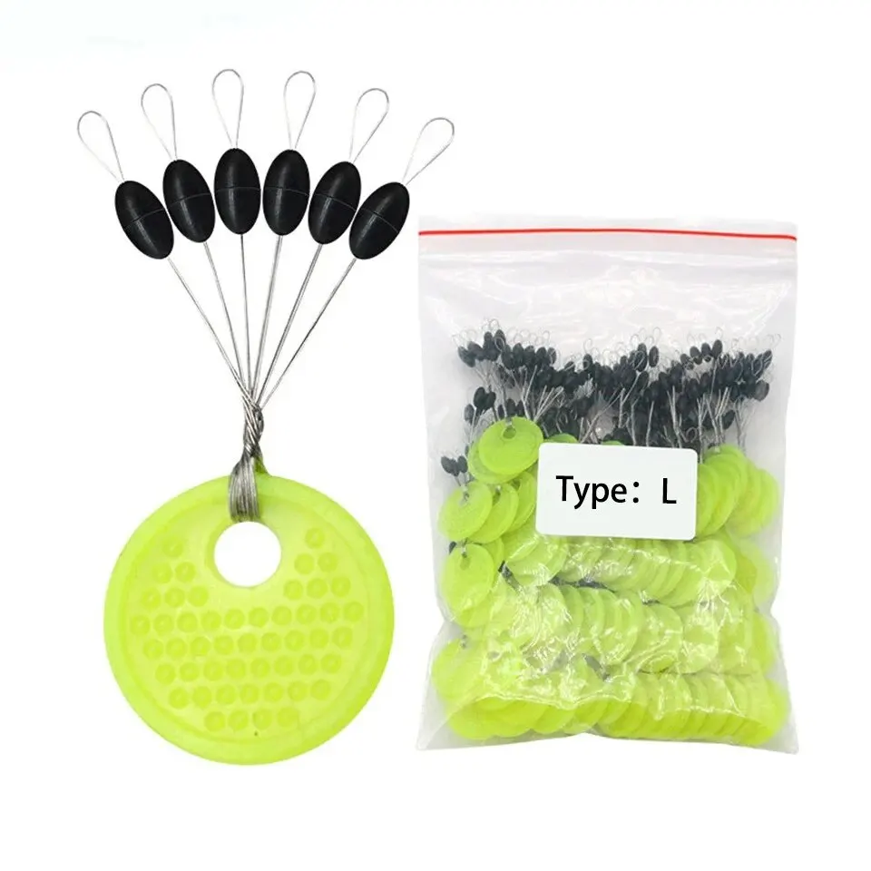 Tapón de cuentas de goma para Pesca, 180 Uds./30 grupos, 6 en 1, granos espaciales de goma ovalados, accesorios para aparejos de Pesca con mosca, carpa marina - imagen 4