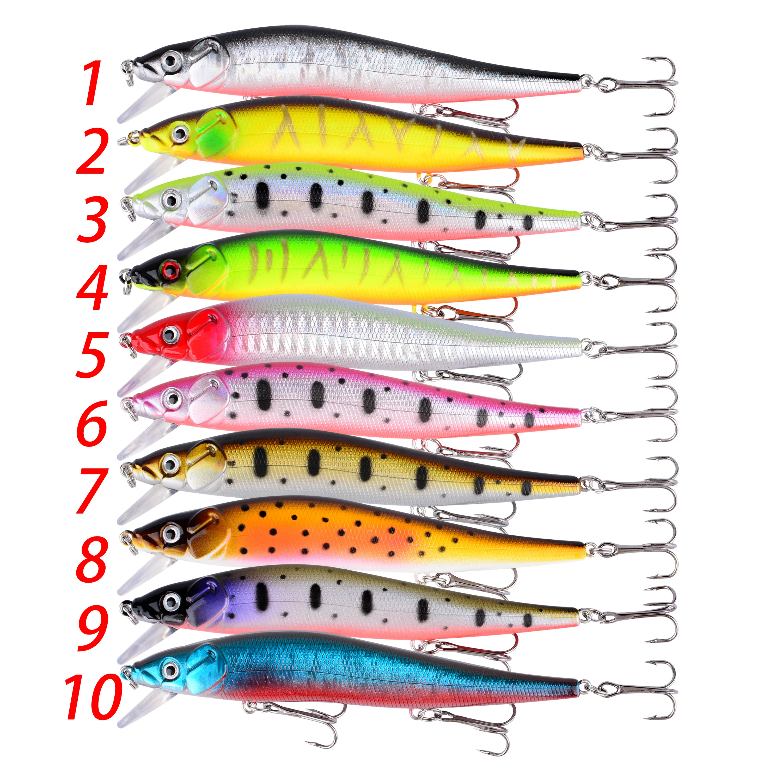 Jerkbait Minnow duro flotante trucha lubina - imagen 4