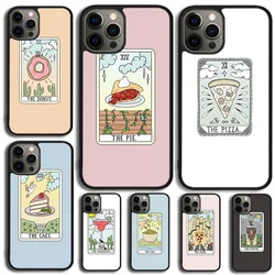 Pastel café la tarjeta de Tarot Boba funda de teléfono para iPhone 17 Air 15 16 14 11 12 13 Pro MAX Plus