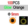 9mm 100pcs Orange