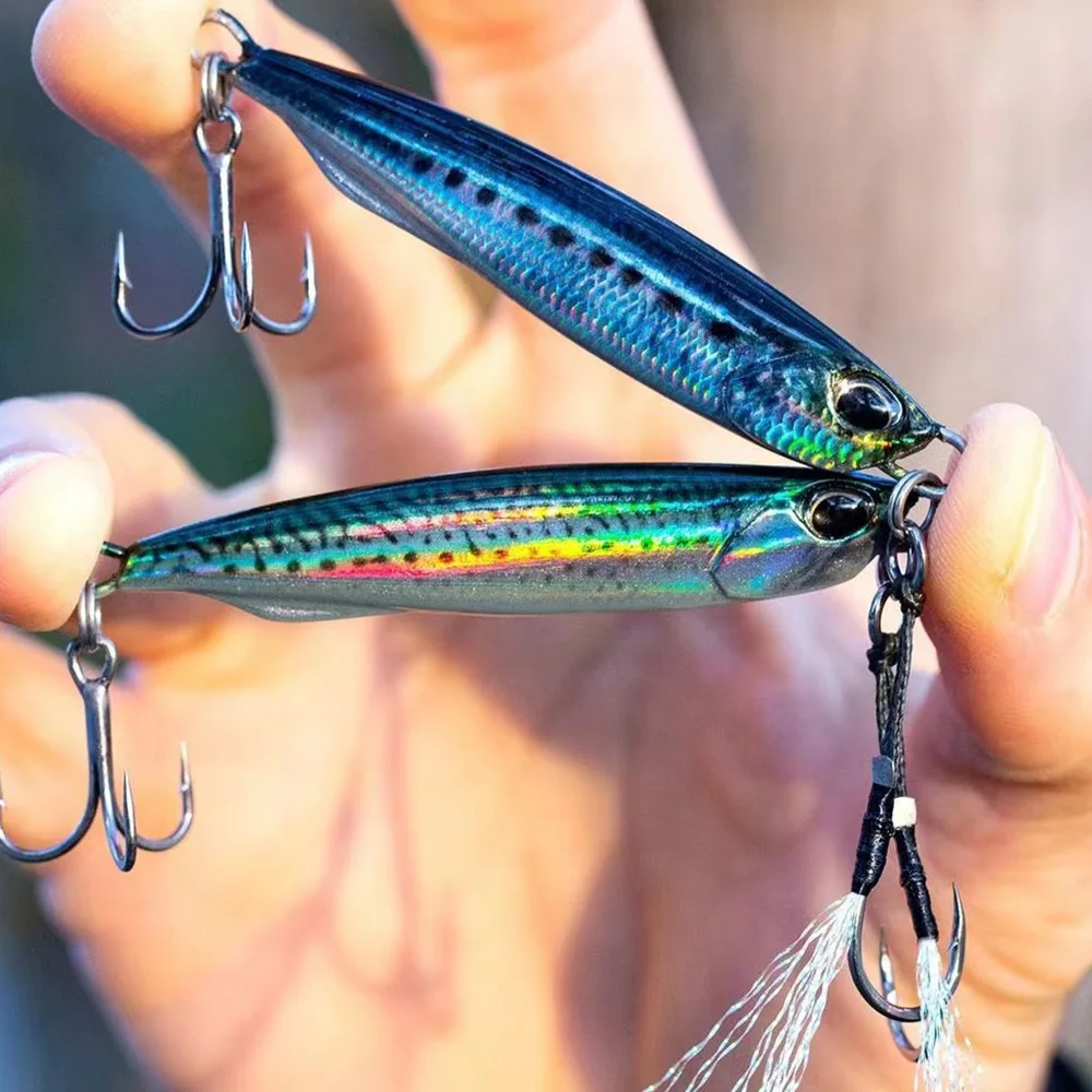 Cuchara de plantilla de Metal 20G30G40G60G80G Shore Jigging Metal Drag Cast Slim Jigs pesca en agua salada Mahi atún Wahoo señuelo cebo Artificial - imagen 4