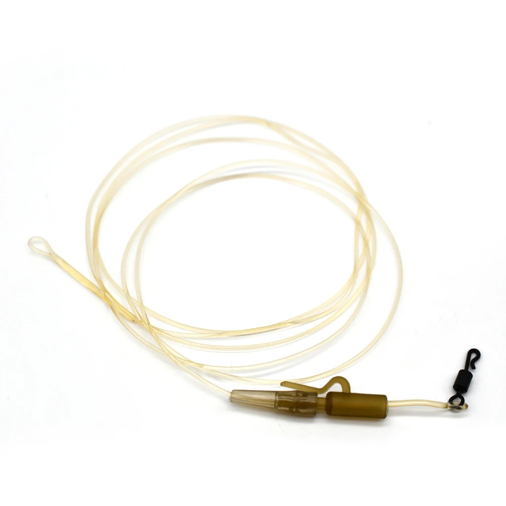MNFT-líderes de carpa de fluorocarbono, 1 unidad, con aparejos de pesca, Clips de seguridad, giratorios de cambio rápido, línea de conector de 1M - imagen 3