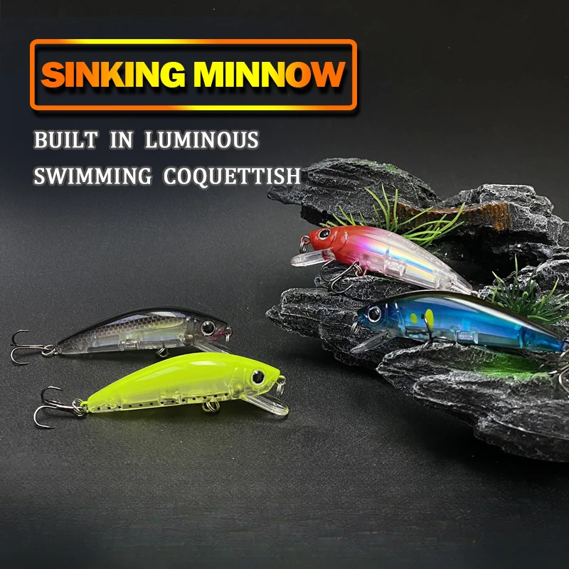 ALASICKA nuevo 1 Uds pececillo flotante Jerkbait Wobblers Lucio trucha carpa señuelo de pesca corriente Isca cebo Artificial Topwater cebo duro - imagen 2