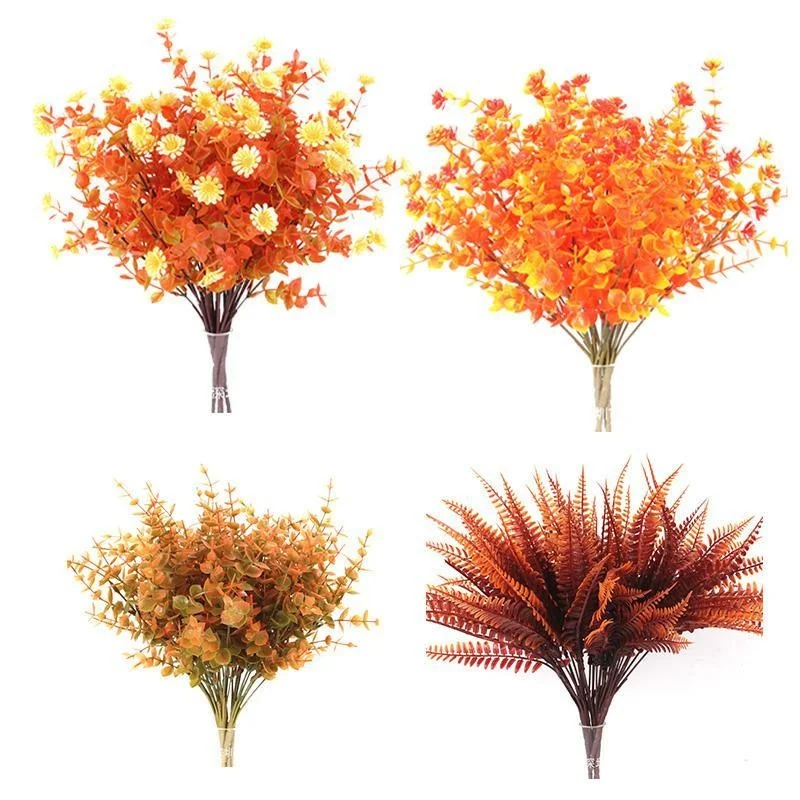 Ramo de flores artificiales otoñales para jardín y hogar