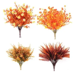 Ramo de flores artificiales otoñales para jardín y hogar