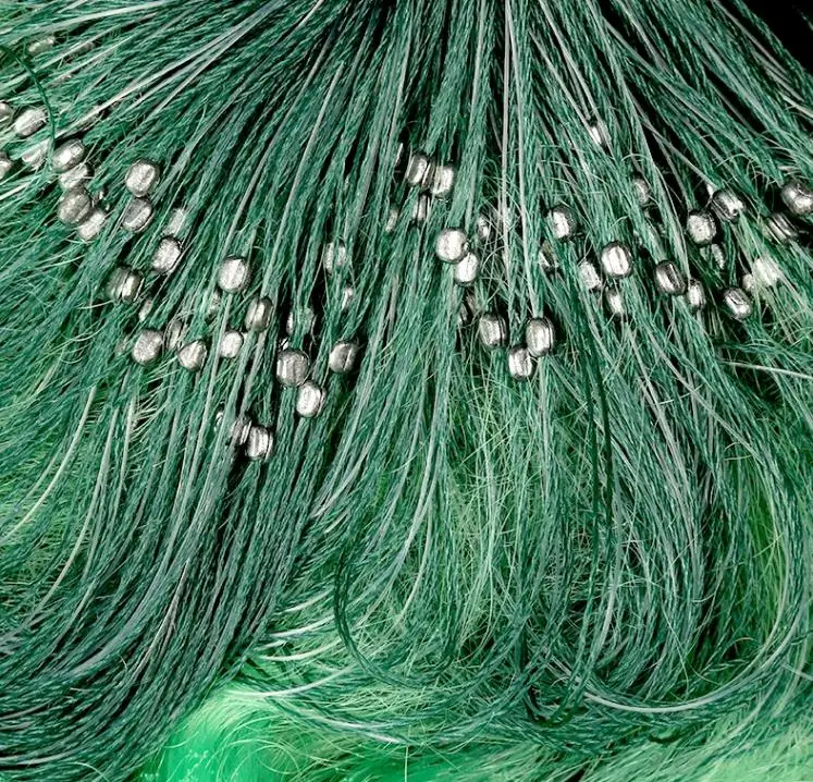 Lawaia red adhesiva de pesca de tres capas, Red de 2 dedos de 2m x 50m de largo, red importada de seda marrón de alta calidad, redes de aterrizaje de peces, herramientas de pesca - imagen 3