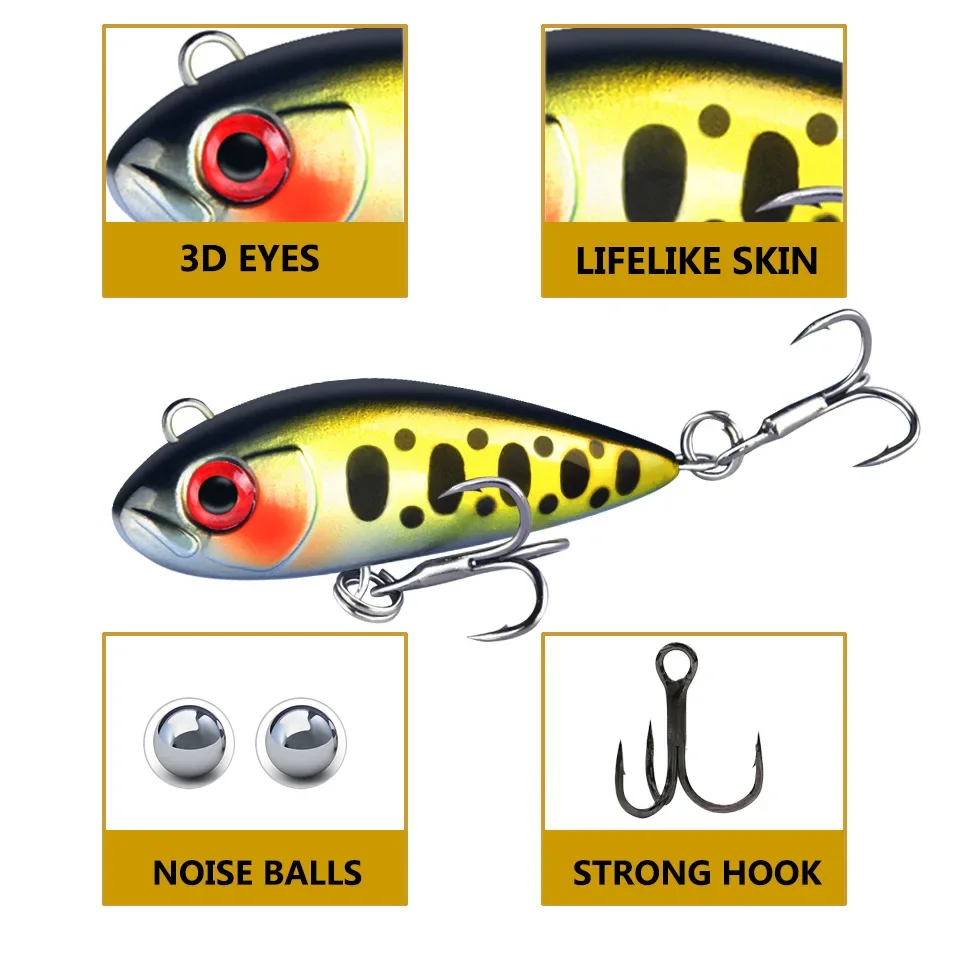 Crankbait Wobbler de Pesca que Se hunde, señuelo duro de hielo, 4cm, 4,5g, novedad - imagen 4