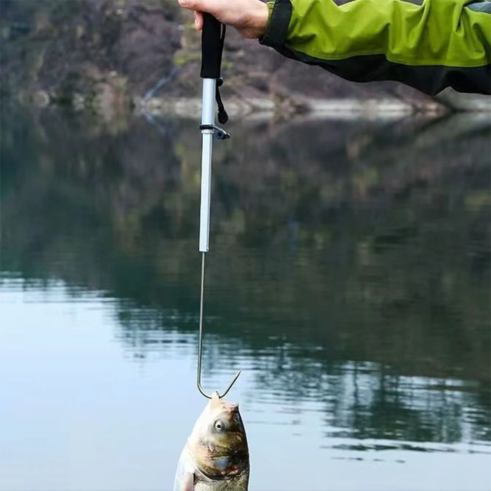 Lawaia-anzuelo de lanza de pesca, garfio de pescado retráctil escalable, barco de hielo inoxidable, aparejo de pesca - imagen 4