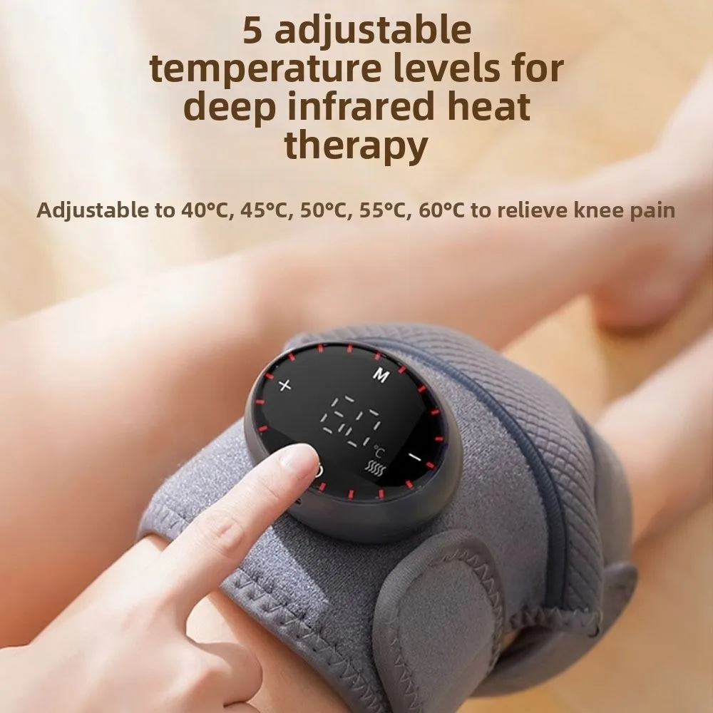 New Deep Muscle Relief Electric Knee Massager 3 Modes 5 Temp Levels Cordless Massager Breathable Heat Shoulder Elbow Massager - imagen 2