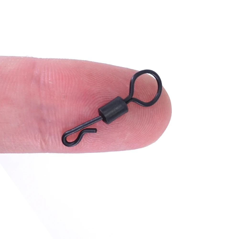 Hirisi-carretes giratorios de acero inoxidable para pesca de carpa, accesorios de pesca, aparejos terminales AE006, 20 piezas - imagen 4