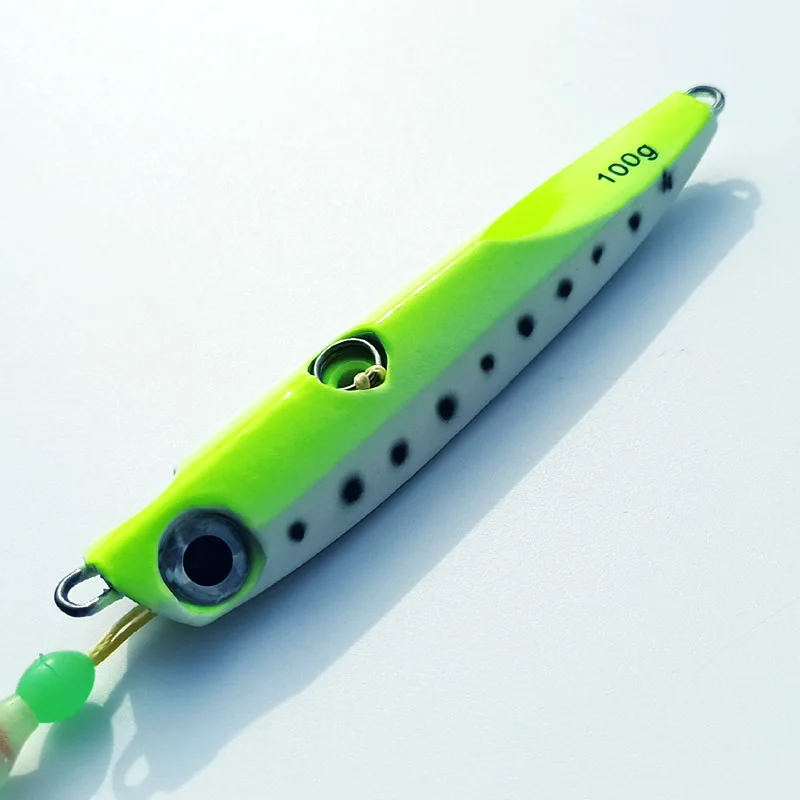 Inchiku Jig Glow – Señuelo de plomo con falda luminosa para jigging marino - imagen 3