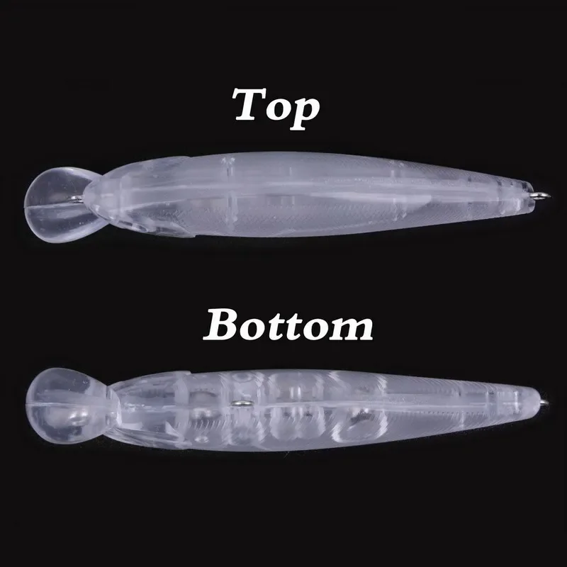 20 piezas 9,6g 9cm señuelos en blanco transparentes sin pintar señuelos Crankbait cuerpos pesca Wobbler peces duros wobbler Artificial - imagen 3