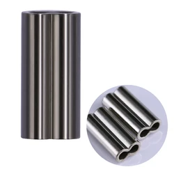 100 Uds doble línea de pesca ovalada tubo de prensado de latón conector de engarzado de alambre tubo de carbono accesorios de mangas de engarzado de pesca