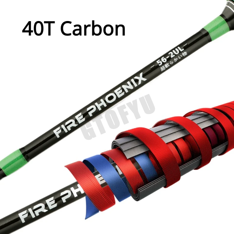GTOFYU-cañas de pescar ultraligeras, 1,8 m, 1,65 m, 1,5 m, 40T, de alto carbono, giratorias UL, guía FUJI, 2 secciones, señuelo de viaje - imagen 4