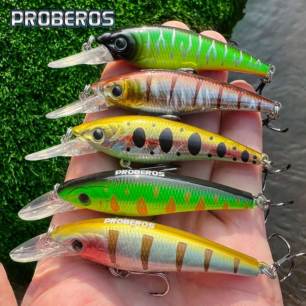PROBEROS 1 pieza de señuelos de pesca Premium pececillo flotante para trucha lubina en agua salada y agua dulce, atrapa peces grandes!... - imagen 2