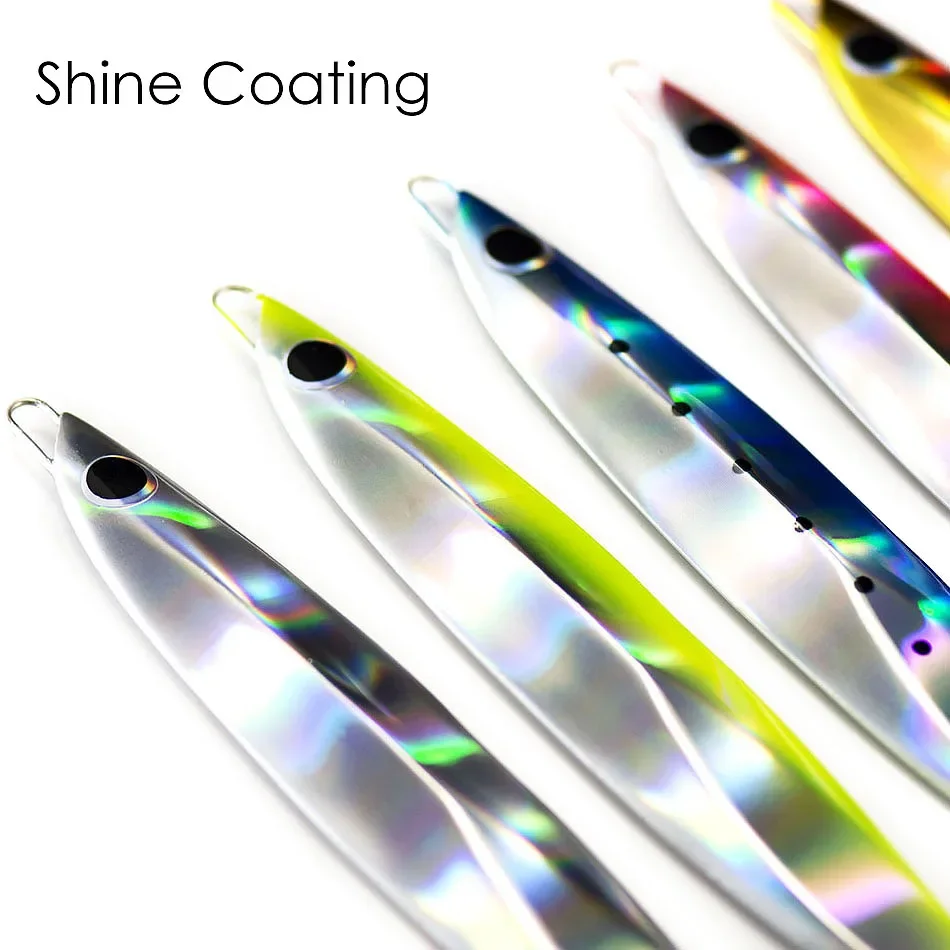 COUNTBASS-SEÑUELOS DE pesca Jigging de 60g, 80g, 100g, 120g, Jigs deslizantes de agua salada, señuelo de pargo de Metal - imagen 5