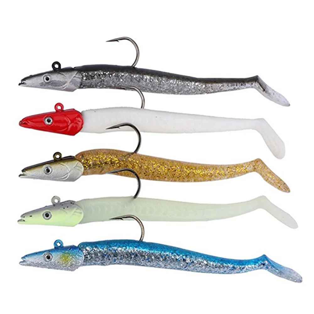 Swimbait de Vinilo con Jig Head – Cola en T para Lubina - imagen 2