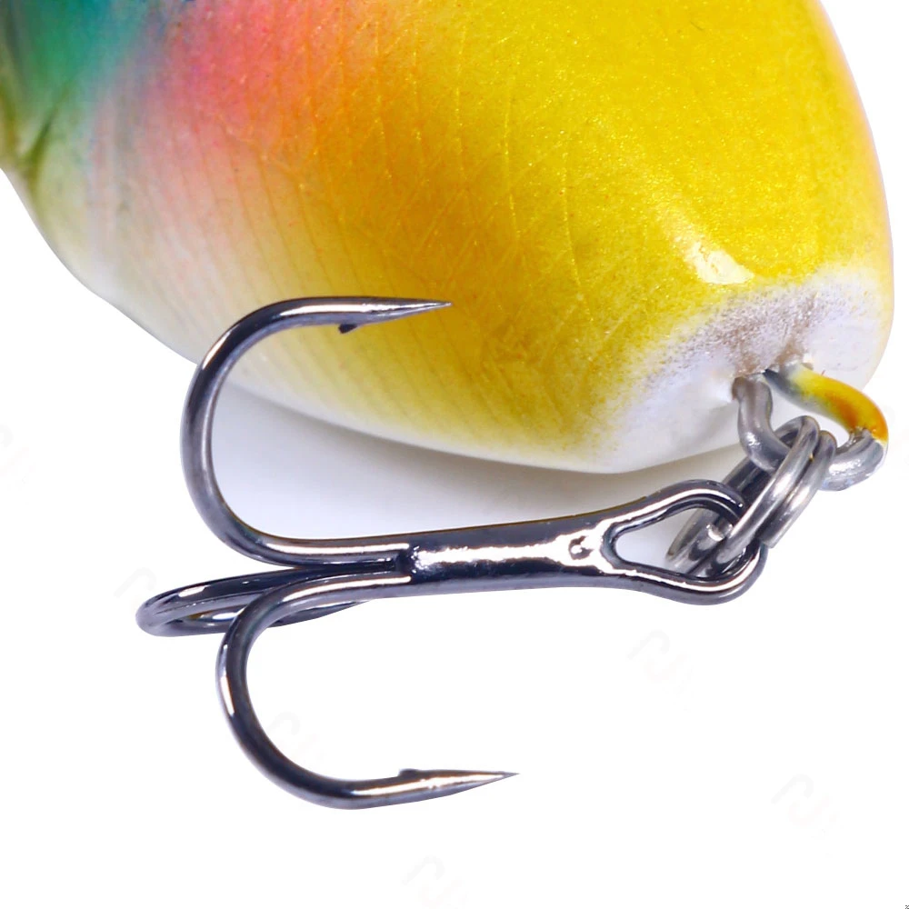 Señuelo de pesca colorido con un gancho para captar peces