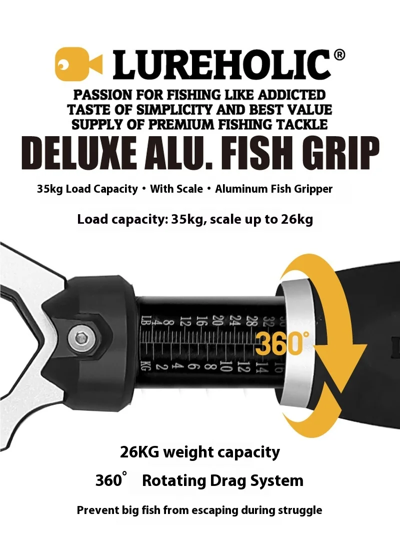 LUREHOLIC Clip Controlador de Pesca – Aluminio para grandes capturas - imagen 5