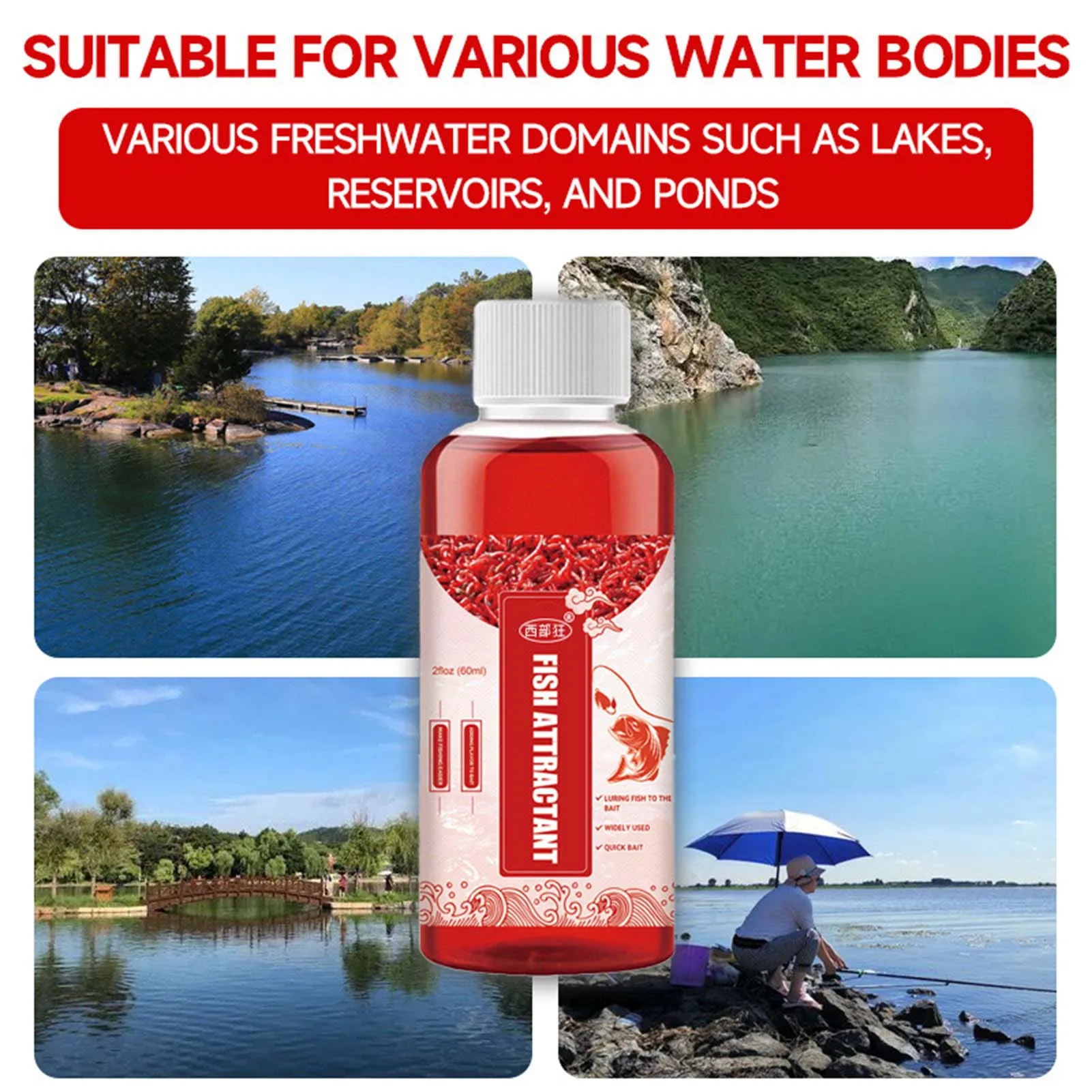 Aditivo de pesca concentrado, cebo de proteína de gusano rojo, atrayente líquido para carpa, cabeza grande, Tilapia, dorada, señuelos aromáticos fuertes - imagen 3