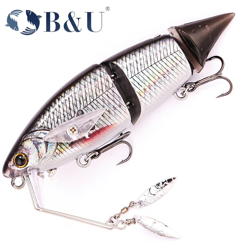 Swimbait flotante articulado B & U forma S lubina