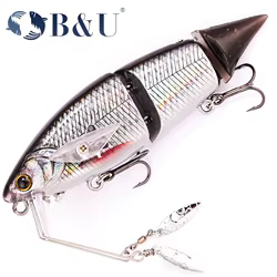 Swimbait flotante articulado B & U forma S lubina