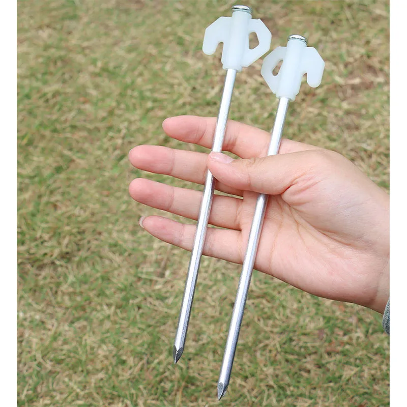 1-4 Uds. De clavos luminosos para acampar al aire libre, estaca de cuerda para clavos de acero, dosel de playa, tienda grande, accesorios para acampar a prueba de viento - imagen 5