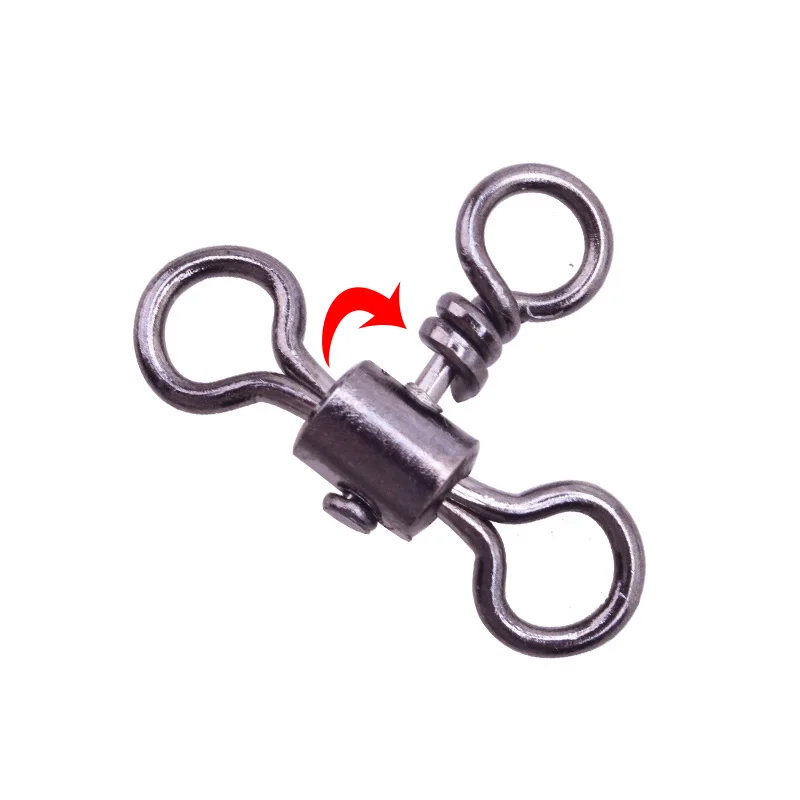 Conector giratorio de línea cruzada de acero inoxidable, accesorio giratorio de pesca de 3 vías, 12mm, 14mm, 16mm, 19mm y 24mm, 10 unidades por lote - imagen 2