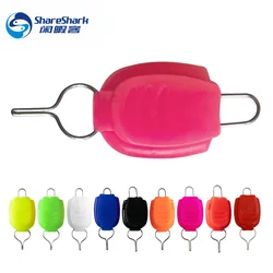 Soporte para sedal de pesca, carrete de cebo, soporte para sedal de pesca, Clip, tapón de hebilla, equipo de pesca, 10 Uds., 10 colores