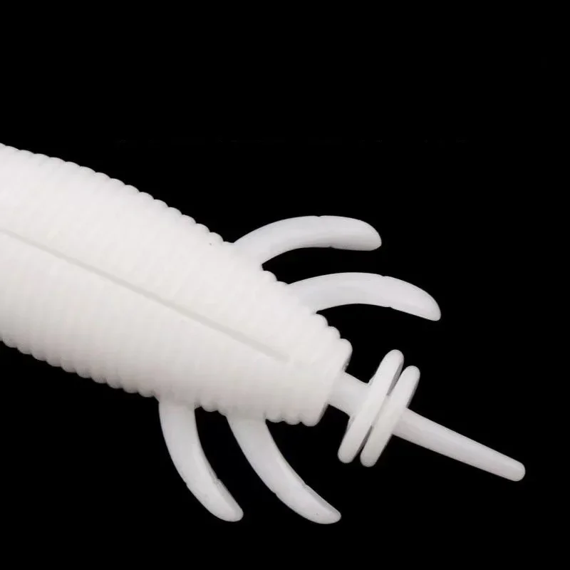 Nuevo 5 uds 80mm 13g aguja flotante en forma de cola trucha gusano suave señuelo de pesca larva cebo silicona Artificial carpa Wobblers de goma - imagen 3