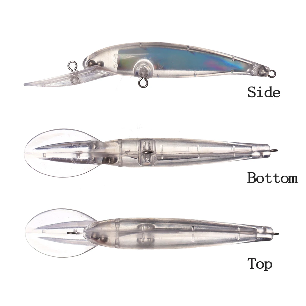 Chan'sHuang 20 piezas cebo en blanco sin pintar 12cm/10,2g sonajero flotante lámina láser Minnow DIY señuelo de pesca Artificial hecho a mano - imagen 3