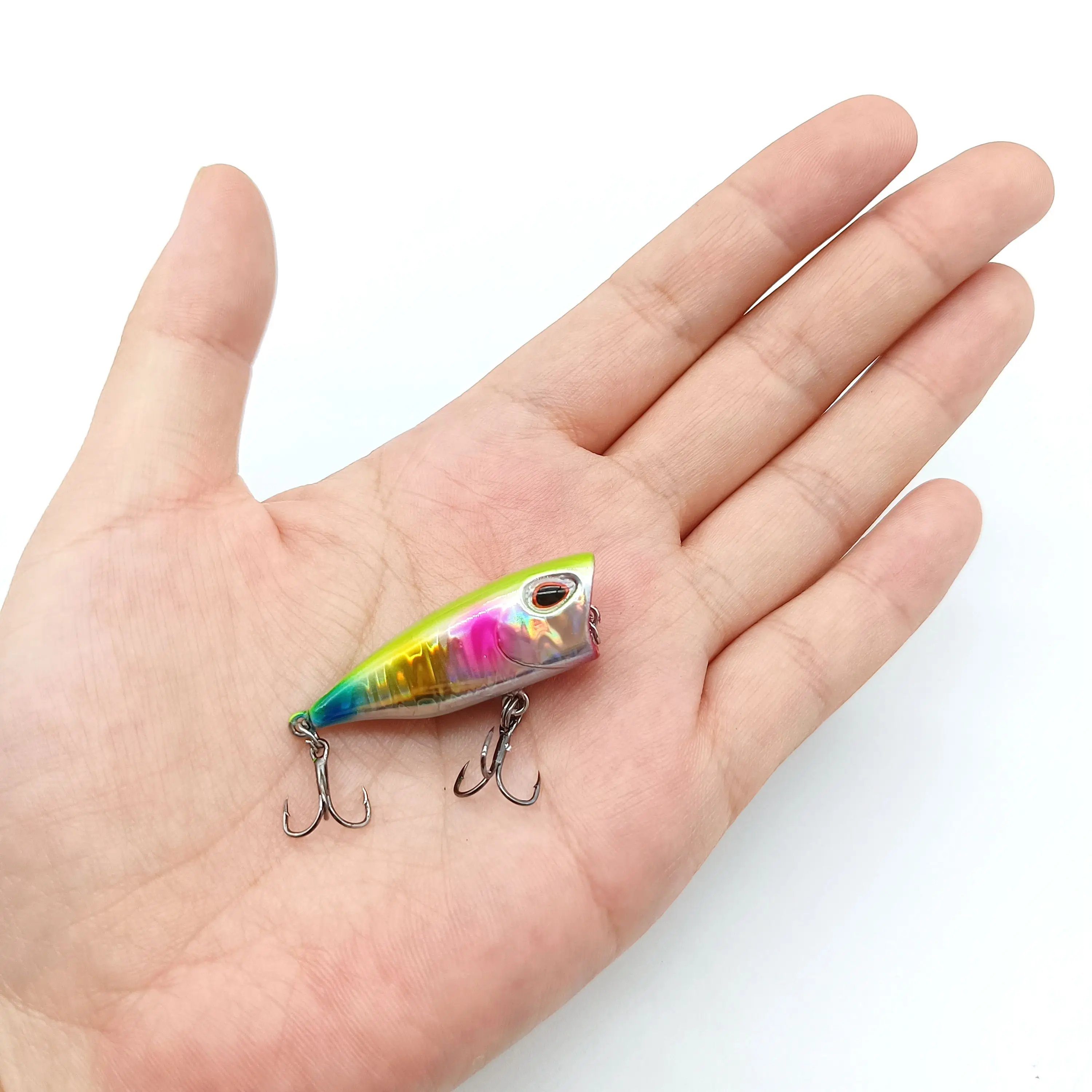 DUODUOYU 1 unids/lote Mini señuelo de pesca Popper 3,5g/40mm agua superior Artificial pequeño cebo duro anzuelo afilado Crankbait Wobbler aparejos - imagen 4