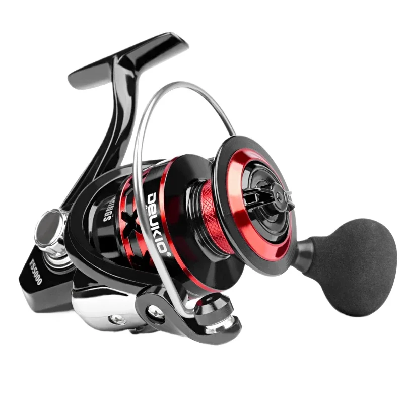 Carrete de pesca de alta velocidad 5,0:1, carrete giratorio 2000-7000, arrastre máximo de 20Kg, sistema de rodamiento de pesca de tiro largo, carret de rueda - imagen 2