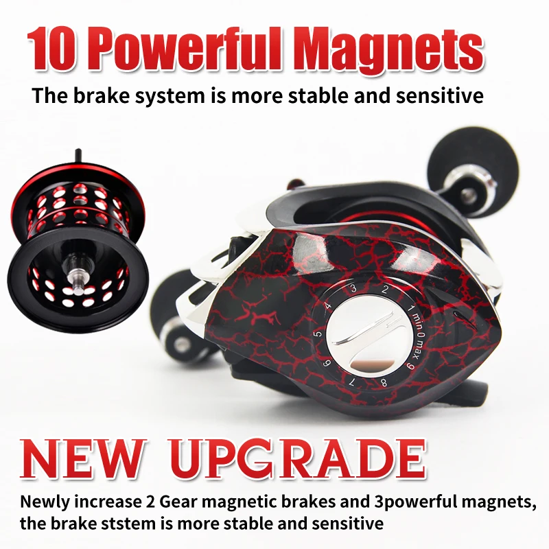 ORJD nuevo carrete de Baitcasting 12kg arrastre máximo de alta velocidad 7,1: 1 rueda de pesca profesional ultraligera de agua dulce y salada - imagen 3