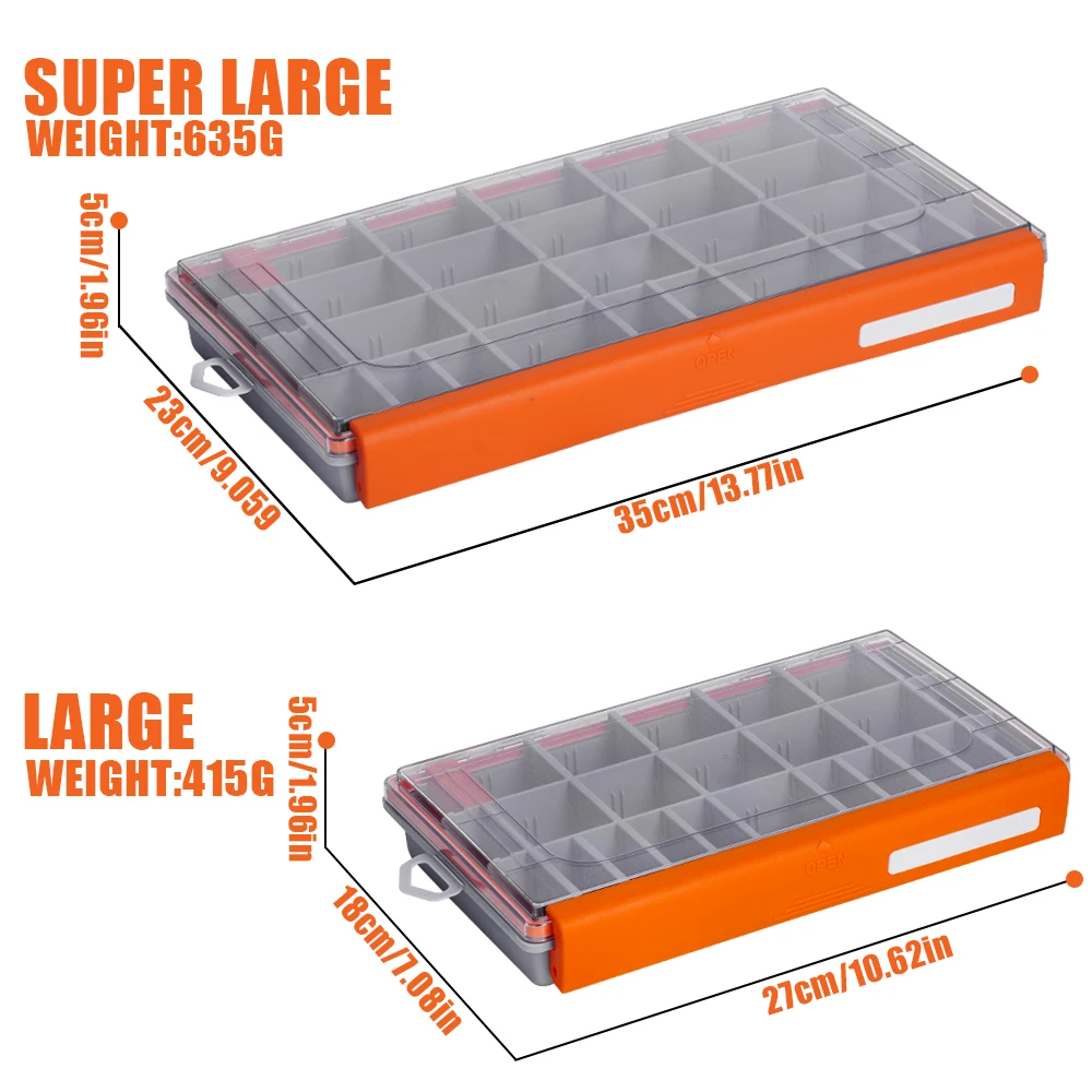 Caja de aparejos de pesca impermeable, accesorios de pesca de gran capacidad, caja de almacenamiento de herramientas, anzuelo, señuelo, caja de cebo falso, suministros de pesca - imagen 4