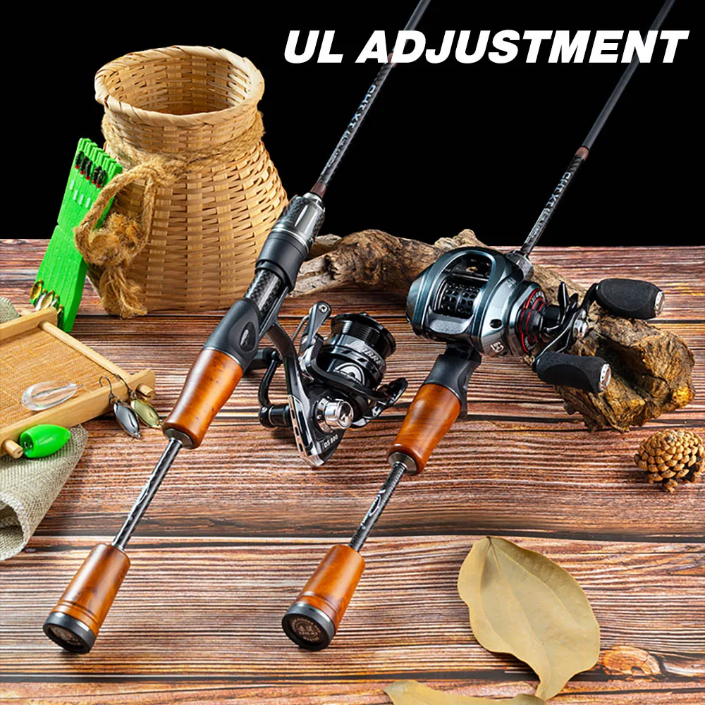 BAKAWA-caña de pescar ultraligera de carbono, cebo giratorio de 1,39 m, 1,55 m, 1,68 m, 1,8 m, 1,5 m - imagen 2