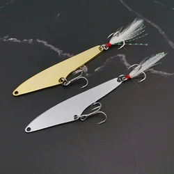 OUTKIT alta calidad fundición larga 1 Uds 11g18g Metal VIB señuelo de pesca Jigbait cuchara Crankbait manivela cebo triple con 2 ganchos