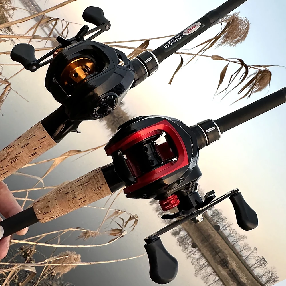 Carrete de pesca profesional ultraligero, aparejos de pesca con línea de lubina y Lucio, relación de engranaje 7.2.1, fundición ultraligera, nuevo - imagen 5