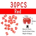 30PCS Red M