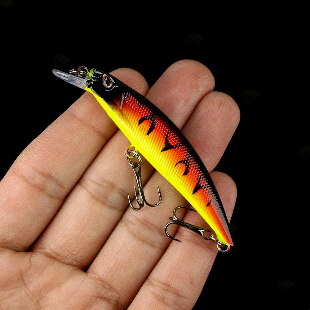 Señuelos de Pesca de pececillo que se hunden, Wobblers de Pesca para Lucio, lubina, trucha, cebo Artificial, equipo de Pesca, Jerkbait Swimbait, 80mm, 9g - imagen 3