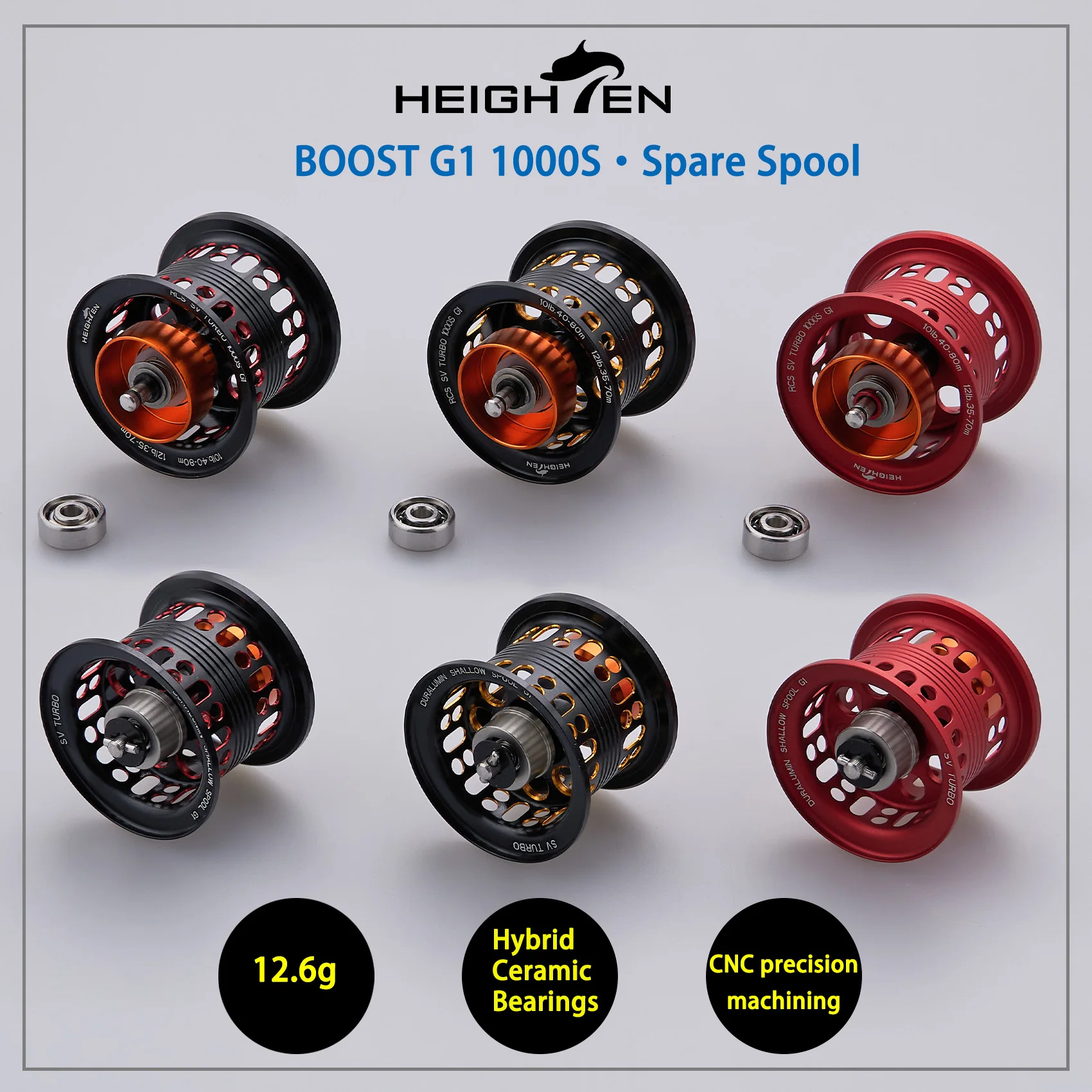 HEIGHTEN Carrete poco profundo para Daiwa Zillion Steez Ryoga Morethan, carrete de Baitcasting - imagen 2