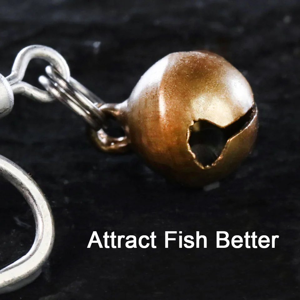 Cuchara de pesca giratoria, señuelos reflectantes con hoja de acero inoxidable, accesorios de pesca ruidosos, 6 #8 #, 2 unidades por lote - imagen 4