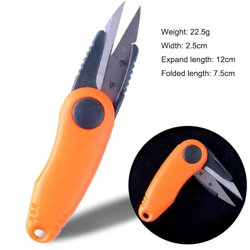 Tijeras de pesca, suministros de pesca, tijeras plegables con forma de camarón, cortador de línea de pesca, pinza, afilador de anzuelos, aparejos de pesca - imagen 2